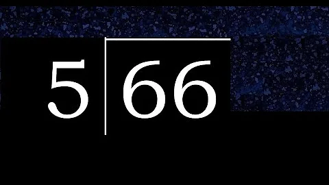 Divide 66 by 5 ,  decimal result  . Division with 1 Digit Divisors . Long Division . How to do