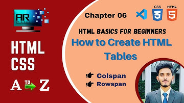 How to Create HTML Tables | Colspan & Rowspan | HTML Sinhala Tutorials (Chapter 06)