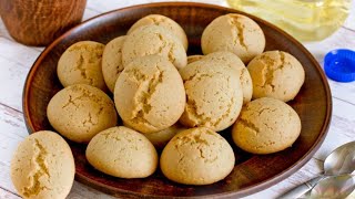 Cookies recipe with vegetable oil. Quick and easy recipe. Tasty cookie dough recipe.