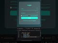 simple login form useing html and css.#coding #webdevelopment #html5 #css3 #shorts