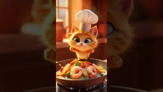 #KittyCookhouse #ChefKitty #CookingCat #CatShorts #YouTubeShorts #ViralCats #Paella