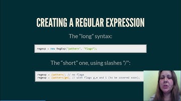 Regular expressions, with slides on reveal.js