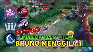 Gameplay Bruno Build Top 1 Global!! Damage Full Critical - Build Bruno Tersakit 2024 - MLBB