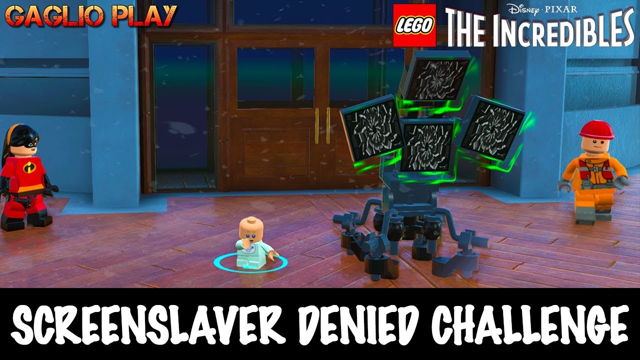 LEGO The Incredibles Screenslaver Denied Challenge (all map) YouTube