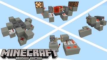 Minecraft Bedrock - 5 MORE REDSTONE CLOCKS  ⏲️ Tutorial - PS4 , MCPE , Xbox , Windows & Switch