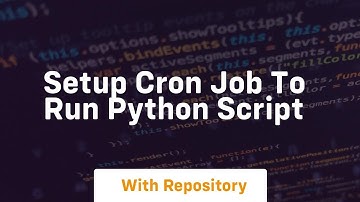 setup cron job to run python script