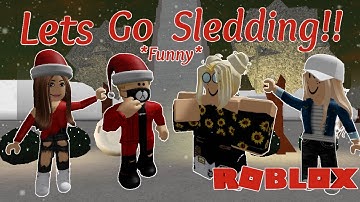 I BUILT A SLEDDING HILL *funny* |Roblox| Bloxburg