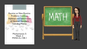 Addition and Subtraction of Decimal Numbers Including Money