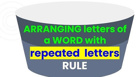Example: Rule for arranging a word with repeated letters treated the same