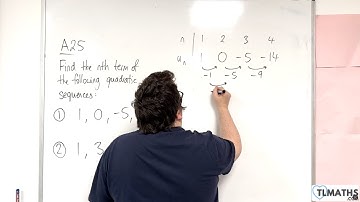 GCSE Maths: A25h-07 Quadratic Sequences: Examples of finding the nth term Part 2