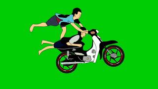 Green Screen Animasi Motor #16