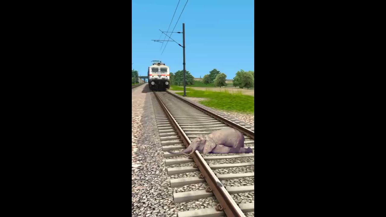 January 15, 2022 Angry elephant stops the train and save baby elephant funny vfx video