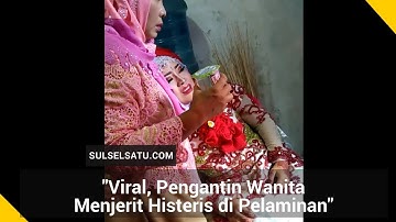 Viral, Pengantin Wanita Menjerit Histeris di Pelaminan
