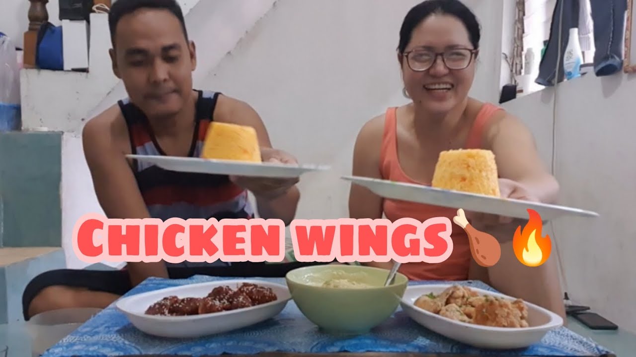 Spicy Buffalo wings with white sauce and java rice YouTube
