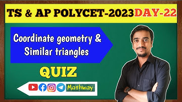 POLYCET - 2023. LIVE QUIZ. COORDINATE GEOMETRY & SIMILAR TRIANGLES