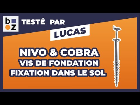 Vis de fondation pour sols fermes et remblais SPIRAL® - acier galvanisé NIVO & Cobra