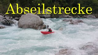 Kayaking the Abseilstrecke in Soča Valley