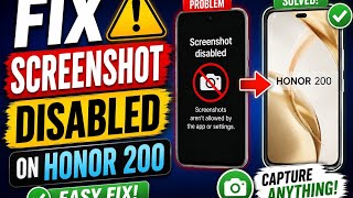 How to Fix Honor Screenshot Error