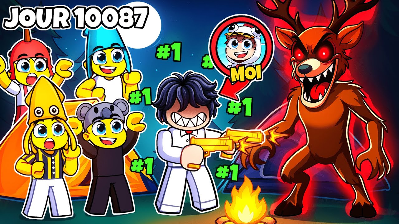 J'ai prétendu être le JOUEUR NUMÉRO 1 dans 100 JOURS dans la pire Forêt Roblox !