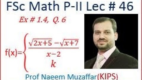 Ex 1.4||Question 6||2nd year||Math||Limit||Continuity||Discintinuity|| Functions||Chapter 1||