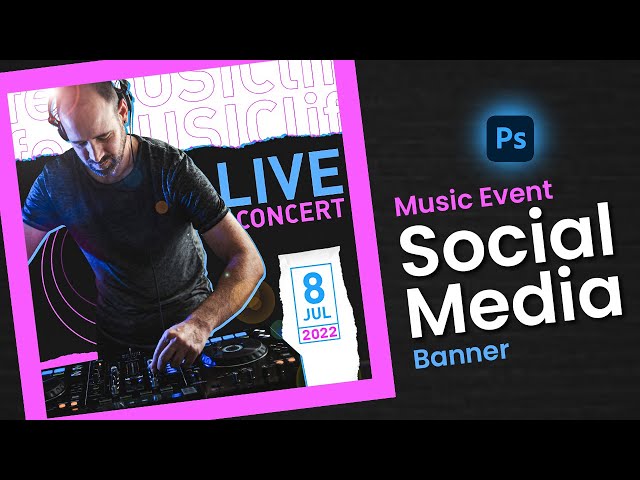 Professional Music Event Concert Social Media Post Design class=