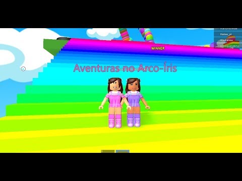 roblox aventuras no arco iris rainbow slide obby youtube