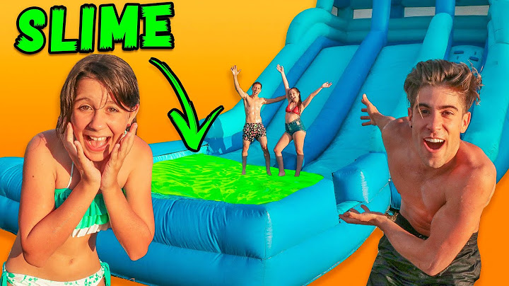 PISCINA DE SLIME CON INFLABLE DE TOBOGÁN GIGANTE !!!