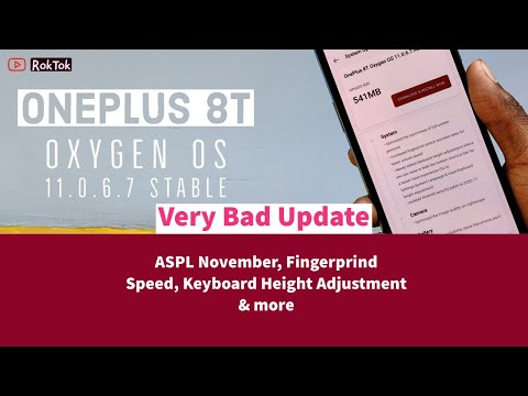 OnePlus 8T Oxygen os11.0.6.7 Many Bugs Wala Update