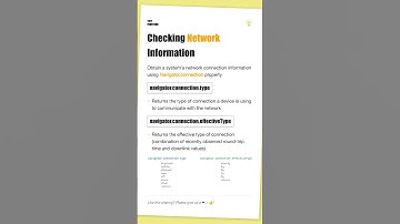 Checking Network Information with #javascript