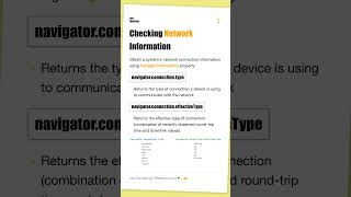 Checking Network Information with #javascript screenshot 5