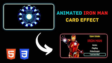 Animated Iron Man Card with Hover effects || HTML & CSS || CG Tamil