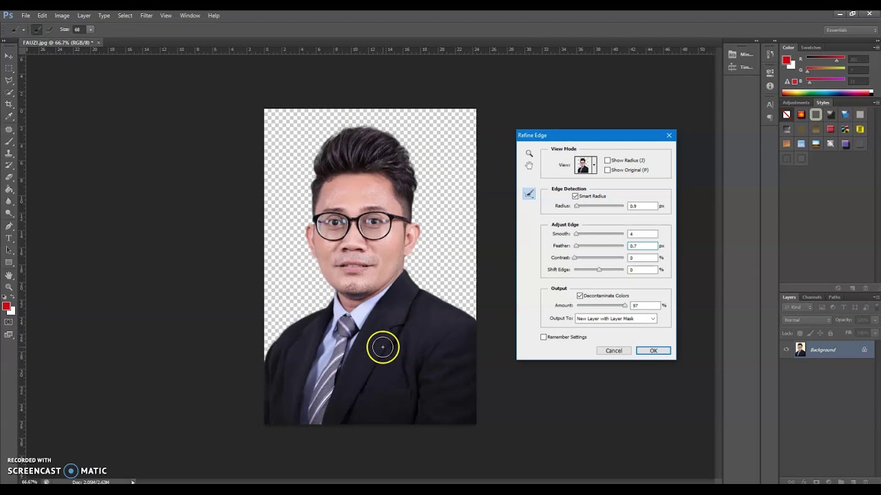 Cara Tukar Warna Background Gambar Passport dengan Adobe Photoshop