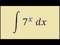 Integral of 7^x