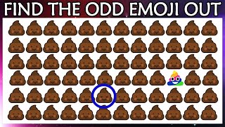 FIND THE ODD EMOJI OUT in this Odd Emoji Puzzle ! HOW GOOD ARE YOUR EYES