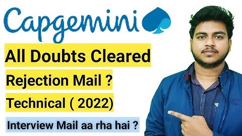 Capgemini Rejection Mail Query Solved | Result Declared | Capgemini Interview Mail |