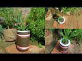 How to make cement pots easily | Diy beautiful cement flower pots at home