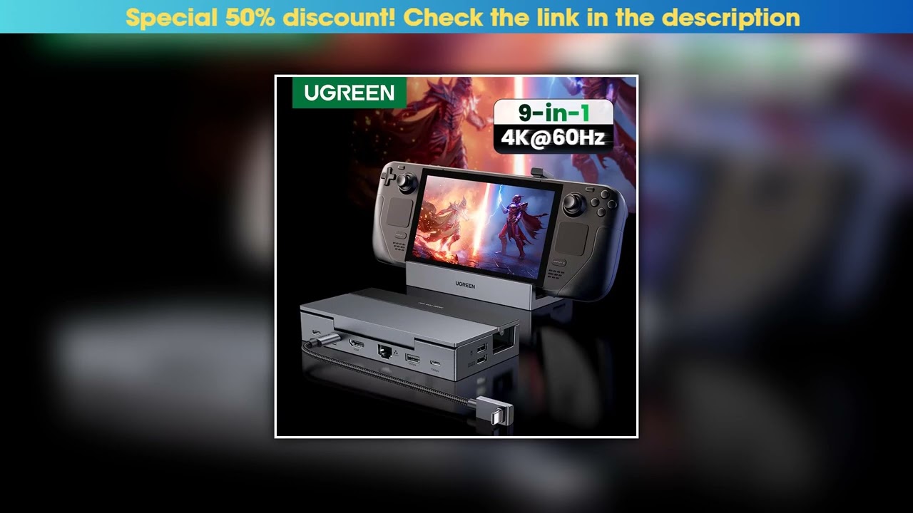 Must Buy UGREEN 4K60Hz HDMI USB C HUB Docking Station for Steam Deck Type-C to RJ45 PD100W 10Gbps U