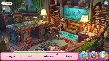 Manor Matters hidden objects #153 Study HD - Hard Level - failed in target, glasses, trident | game