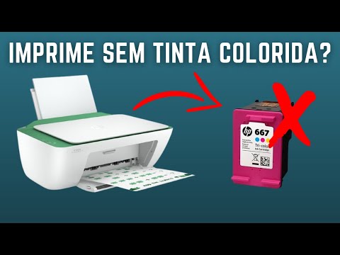 Impressora HP imprime sem tinta colorida?