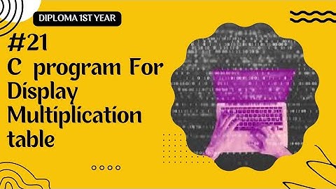 C program for multiplication table #coding #video