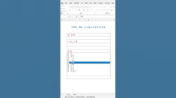 EXCEL VBA：ListBox实现多选功能 #exceltips