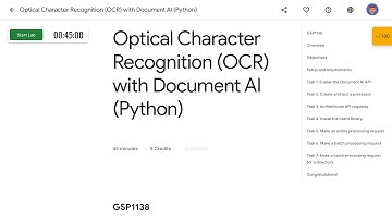 Optical Character Recognition OCR with Document AI Python GSP1138