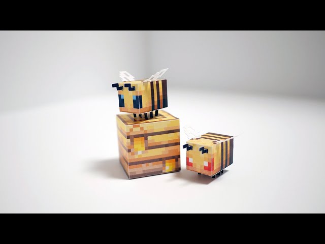 Minecraft Bee Papercraft  Free Printable Papercraft Templates