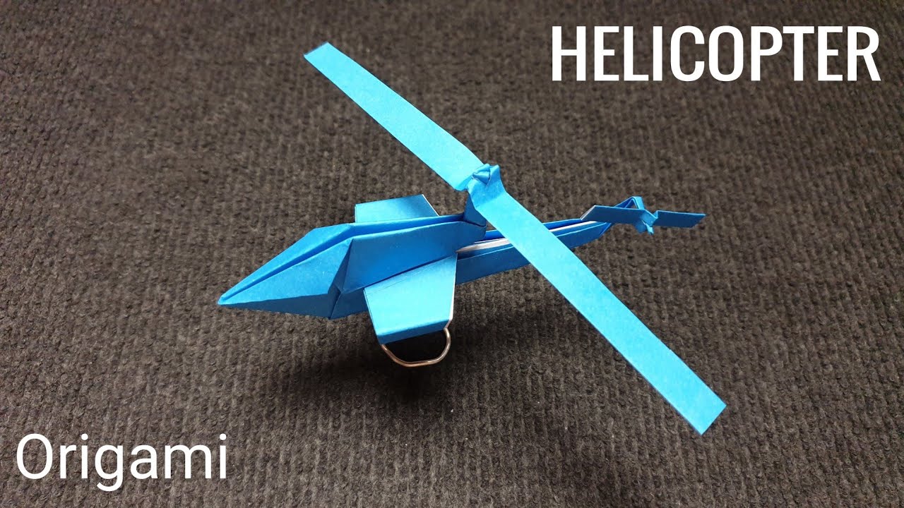 ORIGAMI PAPER HELICOPTER. How to make a paper Helicopter. YouTube