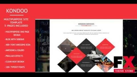 Preview Kondoo Multipurpose One Page Muse Template TForest