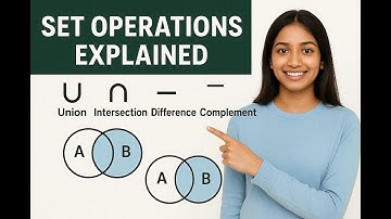 Set Operations Explained  | Union | Intersection | Difference  | Complement.