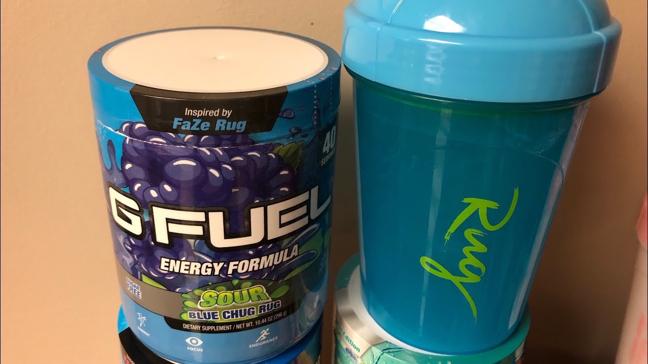 G FUEL ENERGY “SOUR BLUE CHUG RUG” FLAVOR REVIEW YouTube