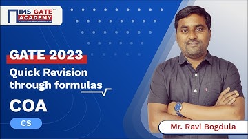 COA for GATE | Quick Revision through Formulas by Ravi Bogdula Sir