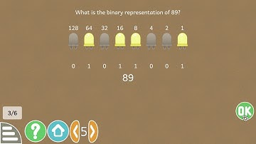 GCompris, Binary Bulbs activity