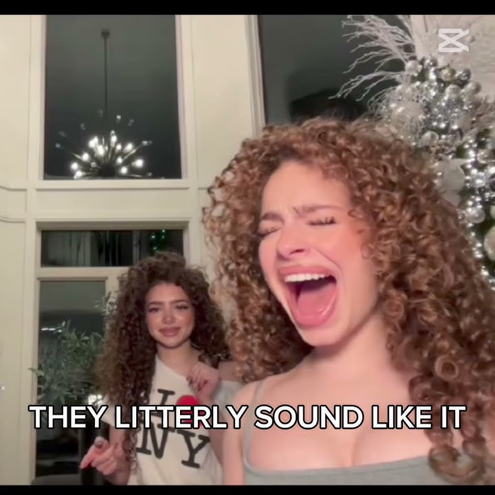 WHO SOUNDED BETTER COMMENT WHAT YOU THINK || #kalogerasisters #curlyhair #sundaykalogeras #christmas